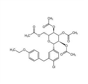 (2R, 3R, 4R, 5S, 6S) -2- (Asetoksimetil) -6- (4-kloro-3- (4-etoksibenzil) fenil) tetrahidro-2H-piran-3,4,5-triil triatsetat CAS 461432 -25-7