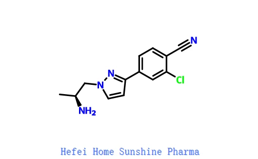 (S) -4- (1- (2-aminopropil) -1H-pirazol-3-il) -2-xlorobenzonitril CAS 1297537-41-7