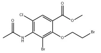 Metil 4-(asetilamino)-3-bromo-2-(2-bromoetoksi)-5-xlorbenzoat CAS 748788-39-8